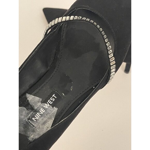 Nine West Rhinestone Strap Pointy Toe Kitten Heel Pumps Formal Party Women's 6M - Picture 9 of 9
